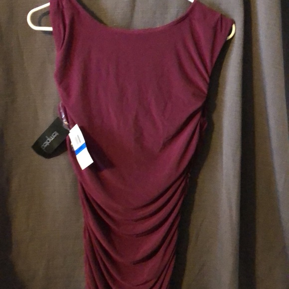Tempted sleeveless Jersey dress, sz XL Burgundy color NWT - Picture 5 of 6
